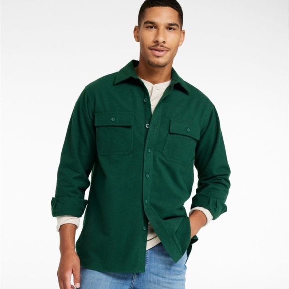 LL Bean Men's Chamois Traditional Fit Long Sleeve Thick Button Up Shirt - Picture 10 of 10